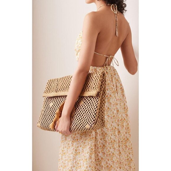 SIGNIFICANT OTHER Cara Floral Print Halter Neck Maxi Dress in Rosale Print US 10 - Picture 14 of 15